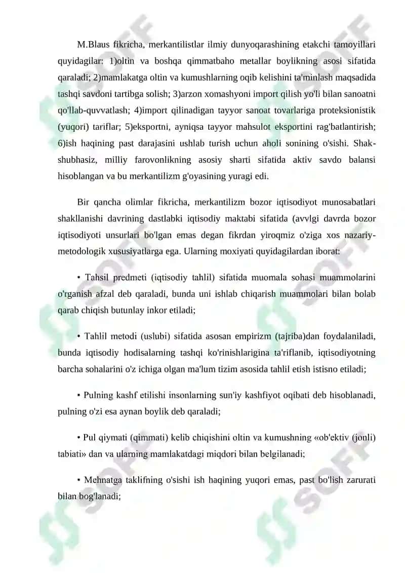 Merkantilizm g'oyasi vujudga kelishining ijtimoiy-iqtisodiy sharoitlari 6