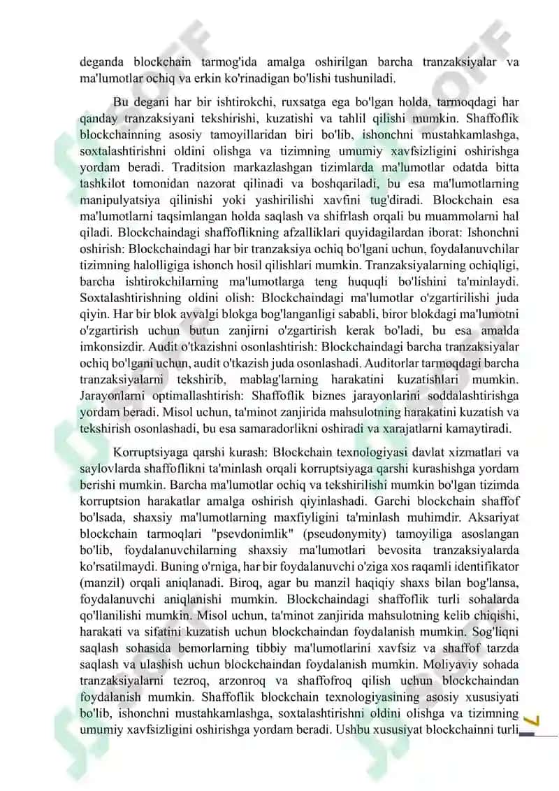 Blockchain texnologiyasi va uning dasturiy ta'minoti 7