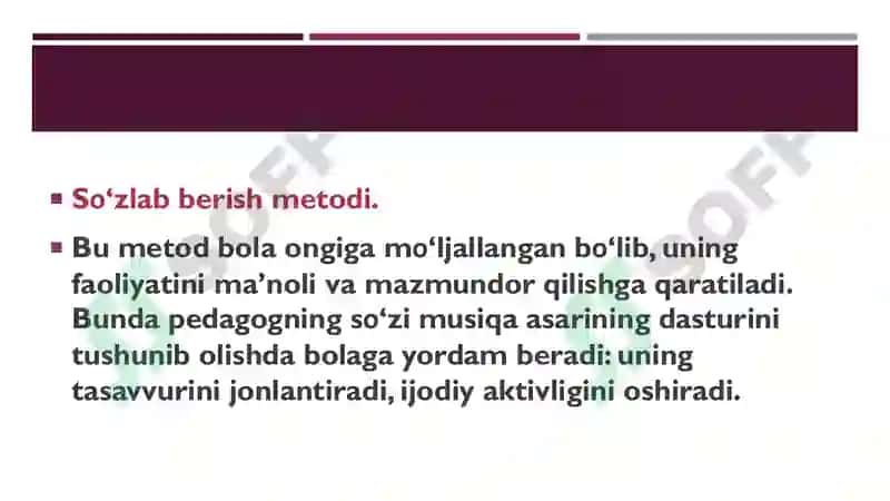 BOLALAR MUSIQIY TA’LIMI METODIKASI 7