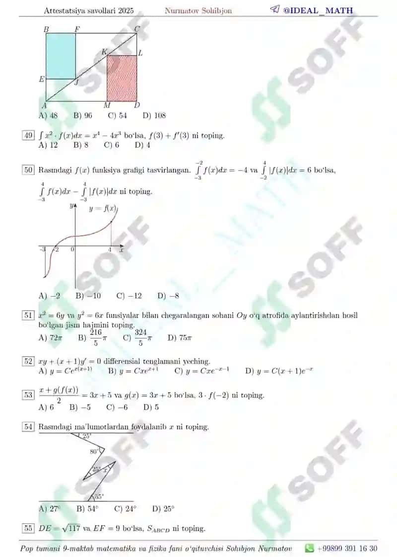 380 ta maxsus test matematika milliy sertifikat 7