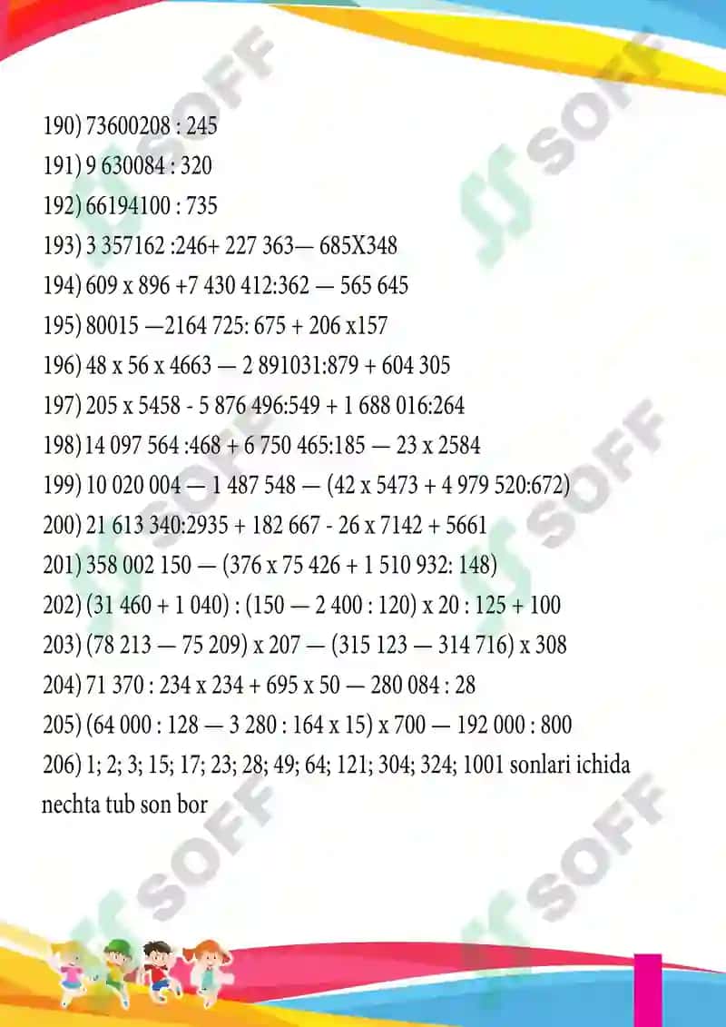 Iqtidorli o‘quvchilar uchun 38 betlik matematik masalalar to‘plami 7