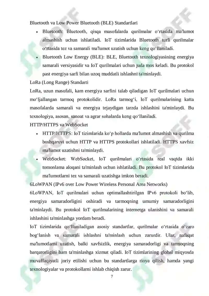 Internet ashyolarining standartlari 7
