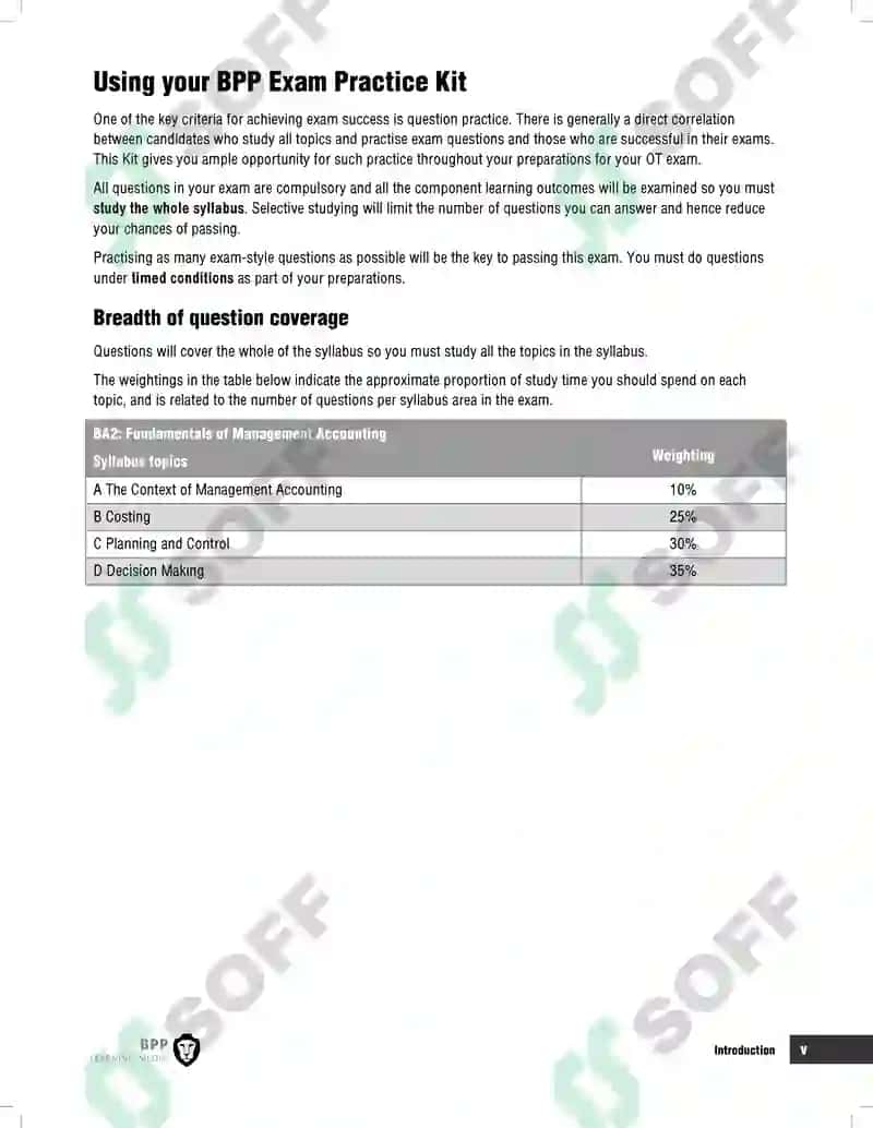 Certificate BA2 Exam Practice Kit 7