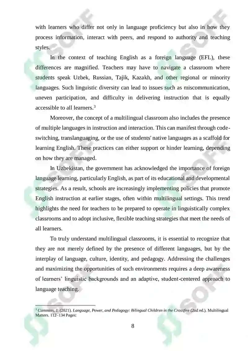 English as a Foreign Language (EFL) Instruction 7
