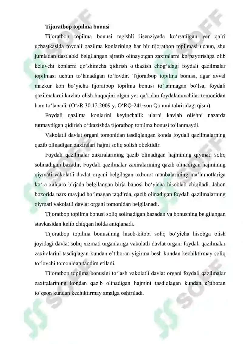 Suv resurslaridan foydalanganlik uchun soliqning stavkalari 8