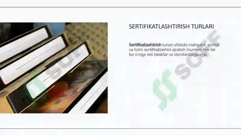 Sertifikatlashtirish va litsenziyalash bo'yicha asosiy tushunchalar 8