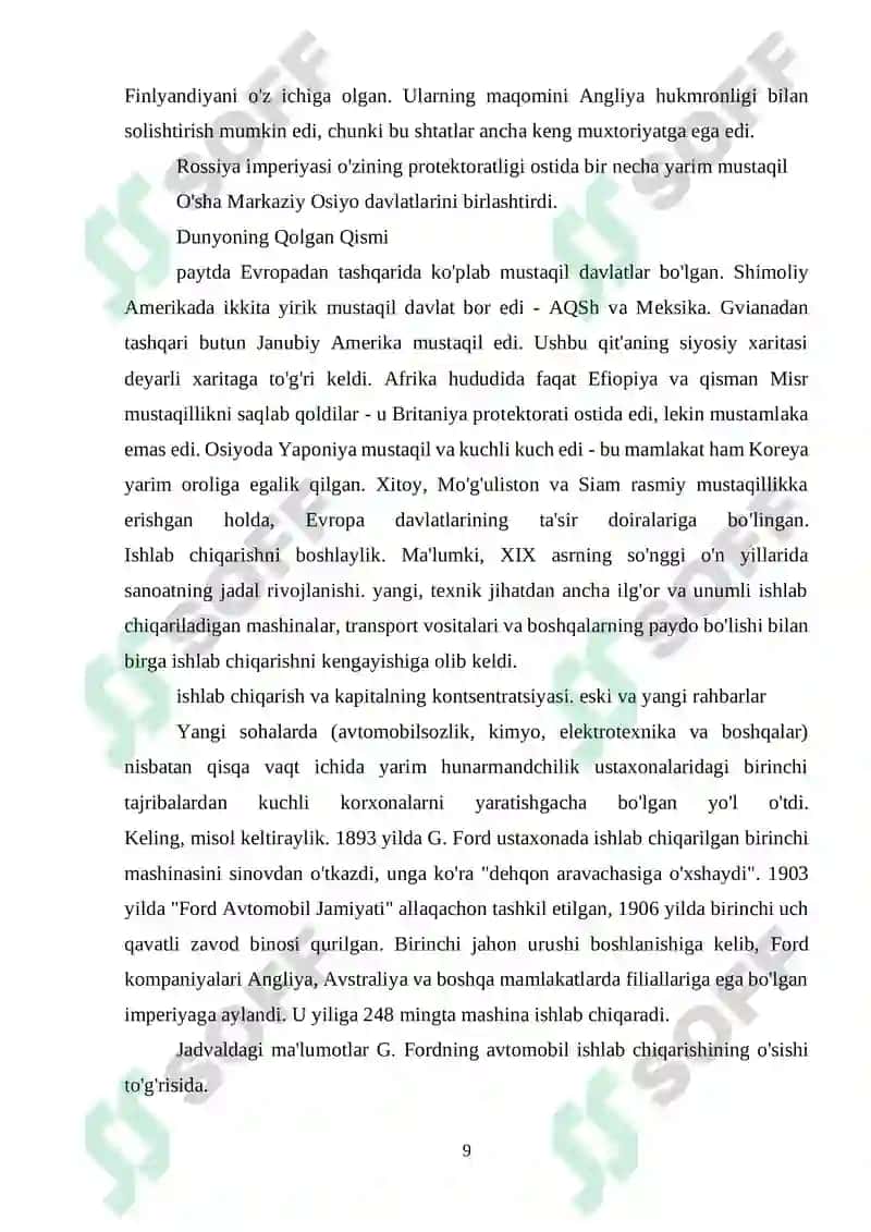 AQSH VA YEVROPA MAMLKAKATLARI 8