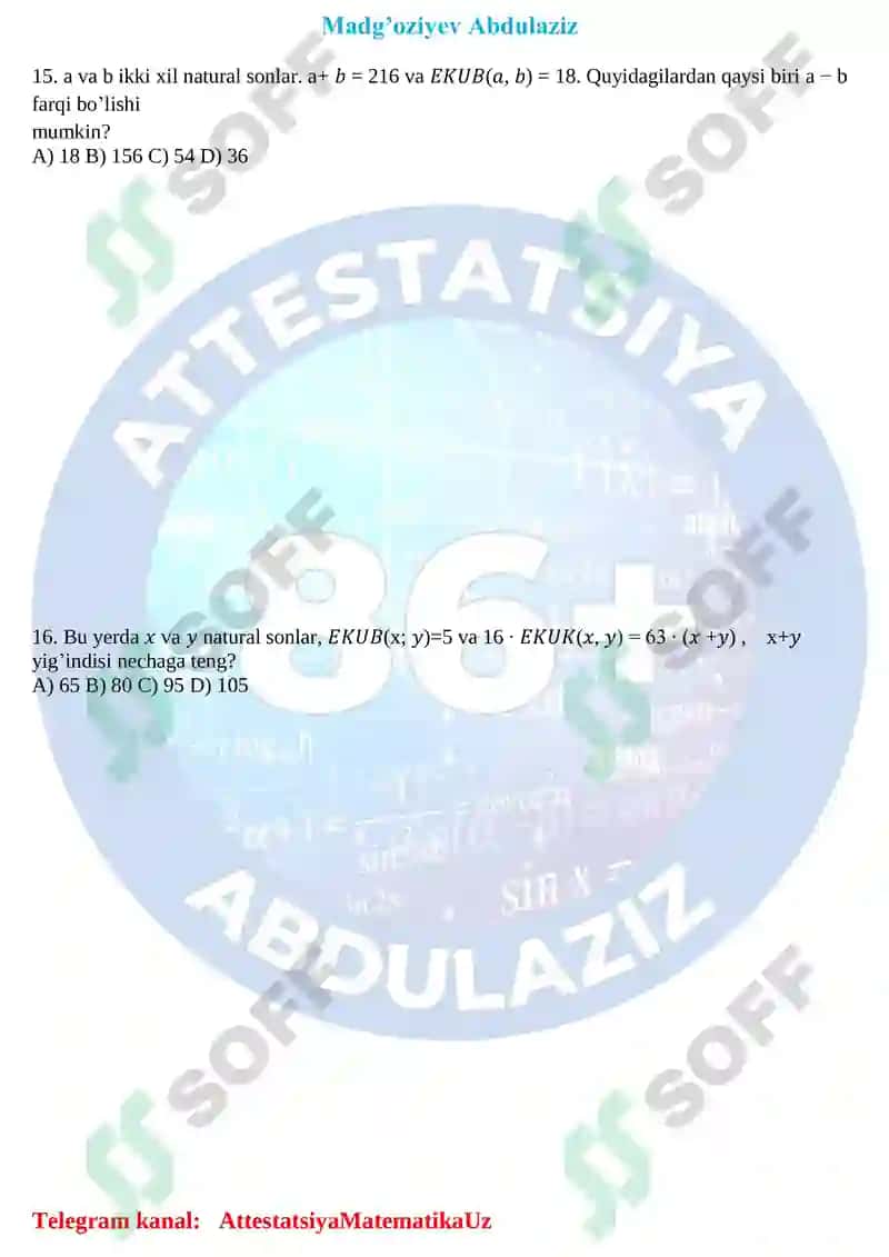 Ekub va Ekuk test 8
