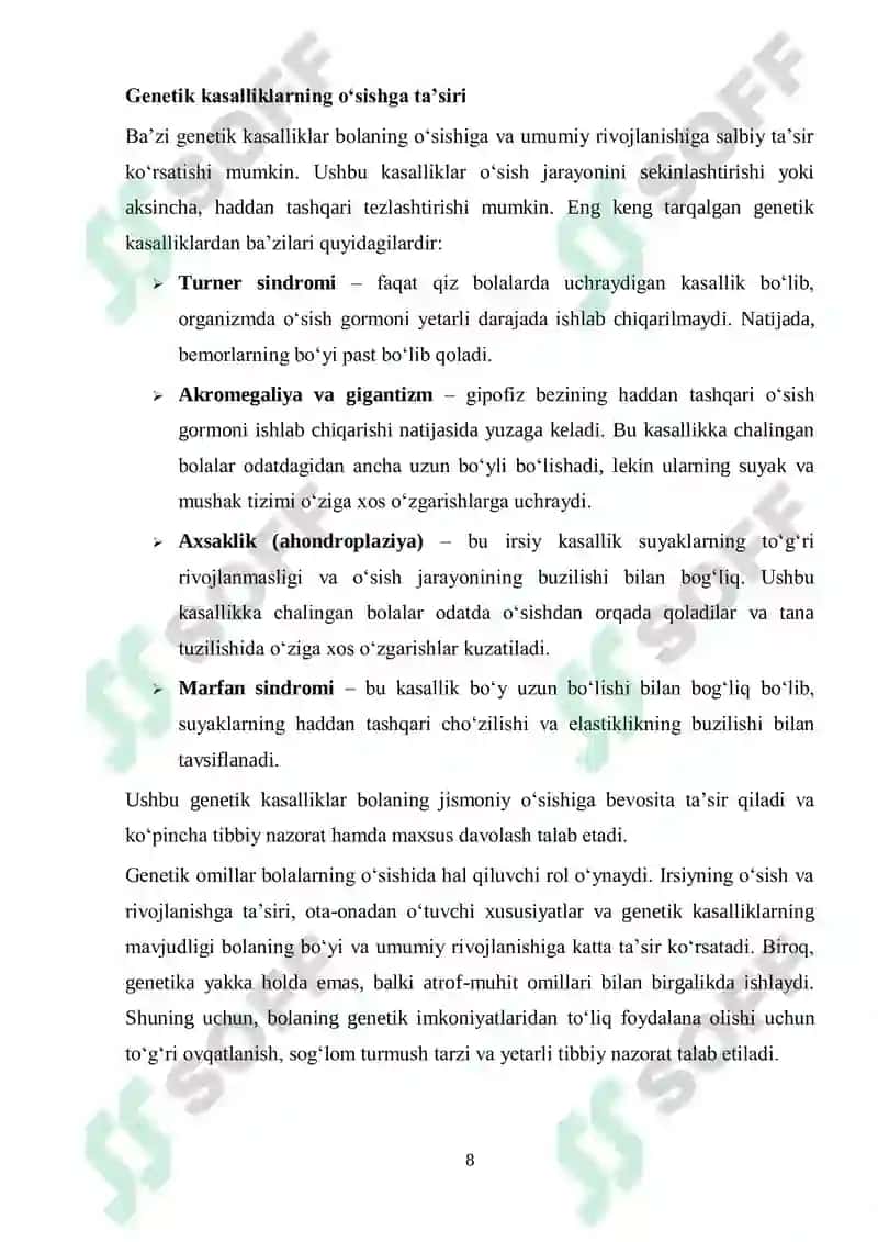 Bolalar o'sish jarayoni 8
