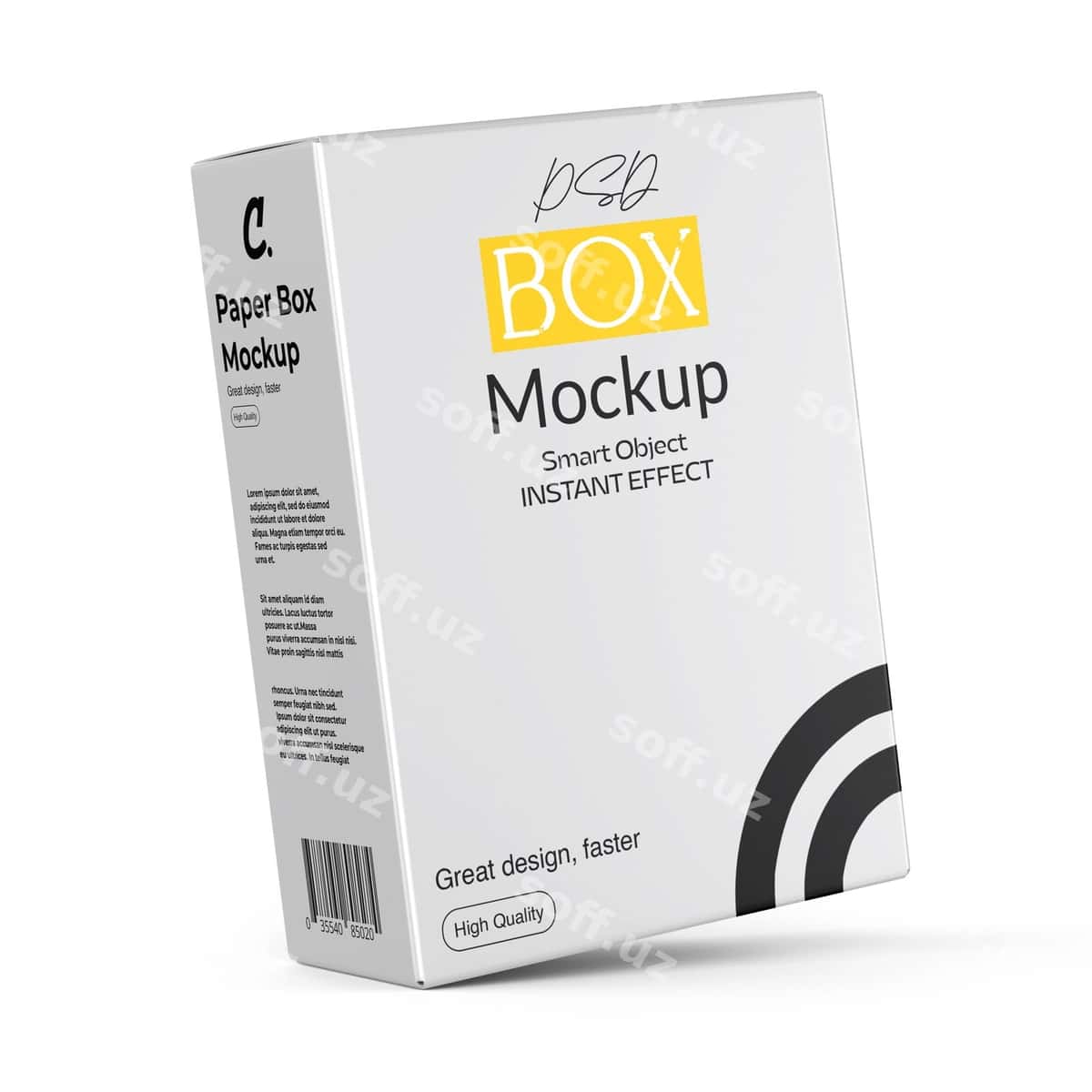 Qog'oz qutisi mockup | Paper box mockup 1
