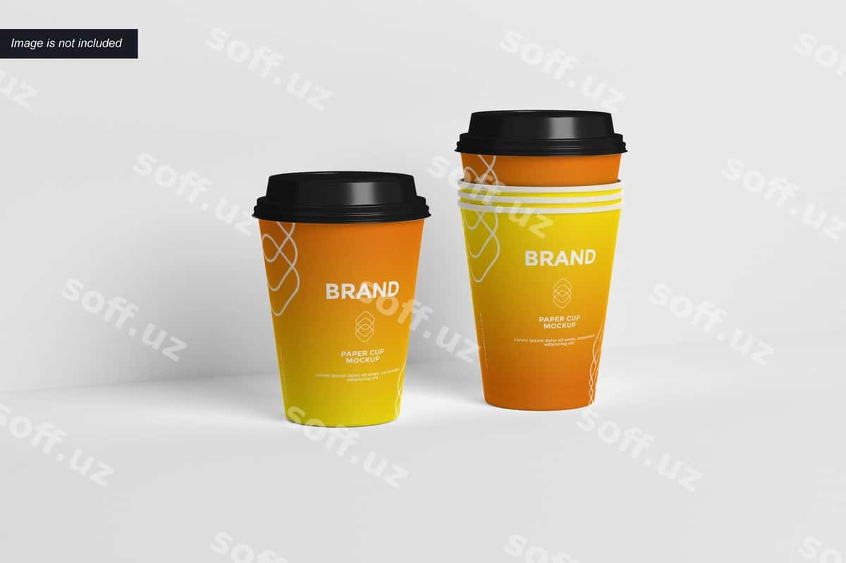 Qog'oz stakan maketi | Paper cup mockup 1