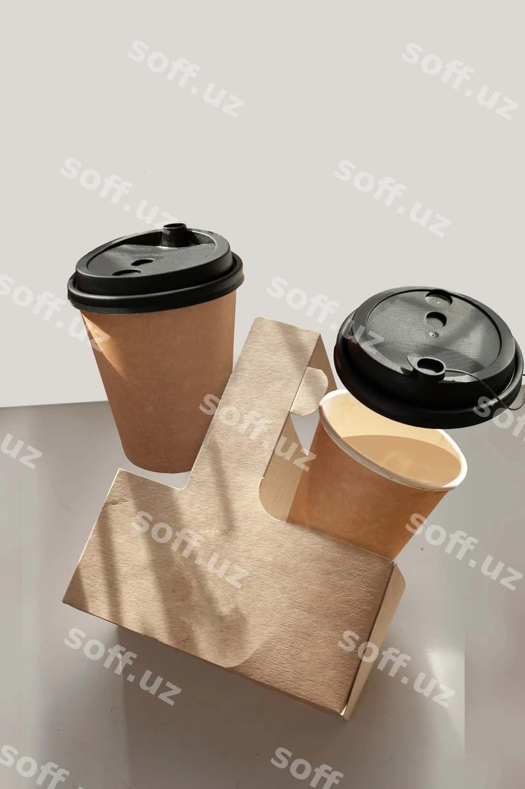 Qog'oz stakanlar, karton stend, olib ketish uchun qahva | Paper cups carton stand takeaway coffee 1
