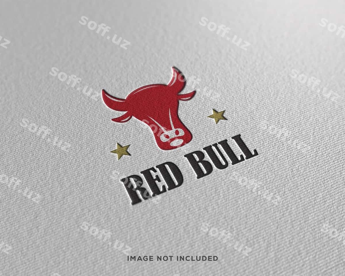 Qog'oz bosilgan logotip mockup | Paper pressed logo mockup 1