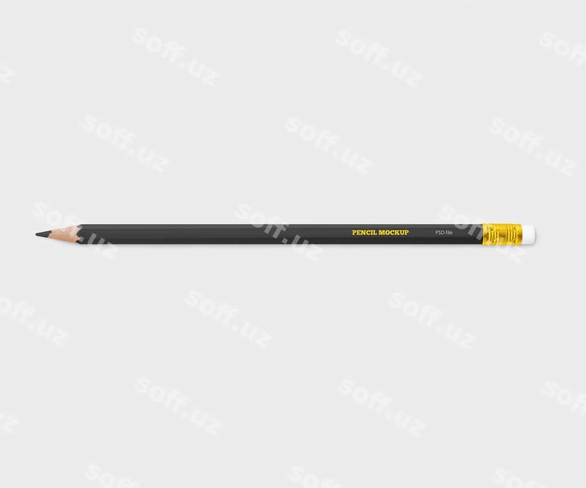 Qalam namuna PSD shablon | Pencil mockup psd template 1