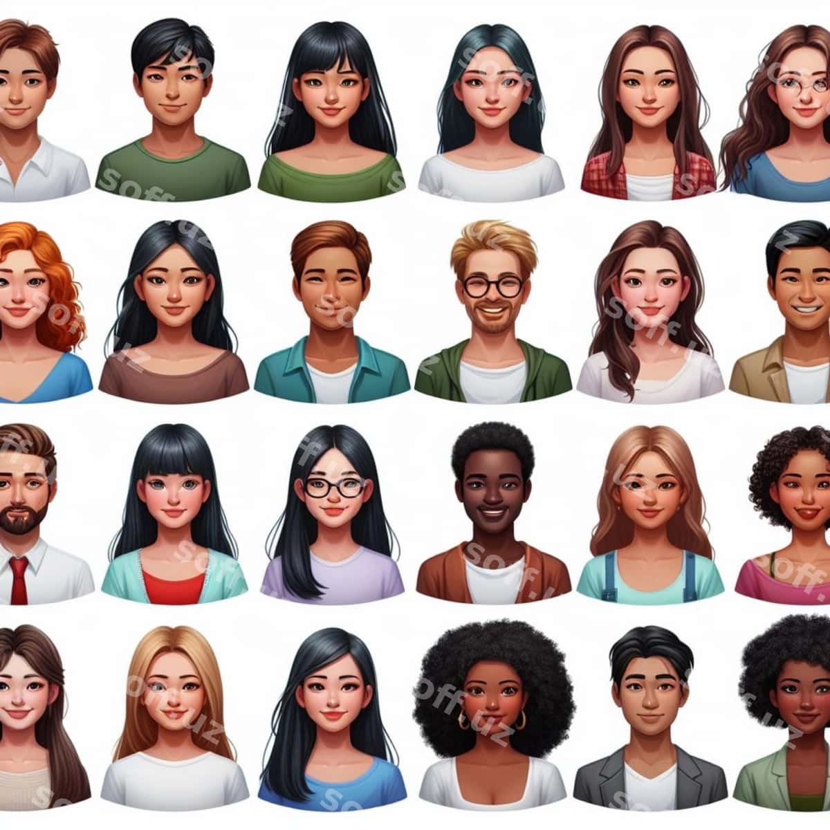 Odamlar avatar to'plami | People avatar collection 1