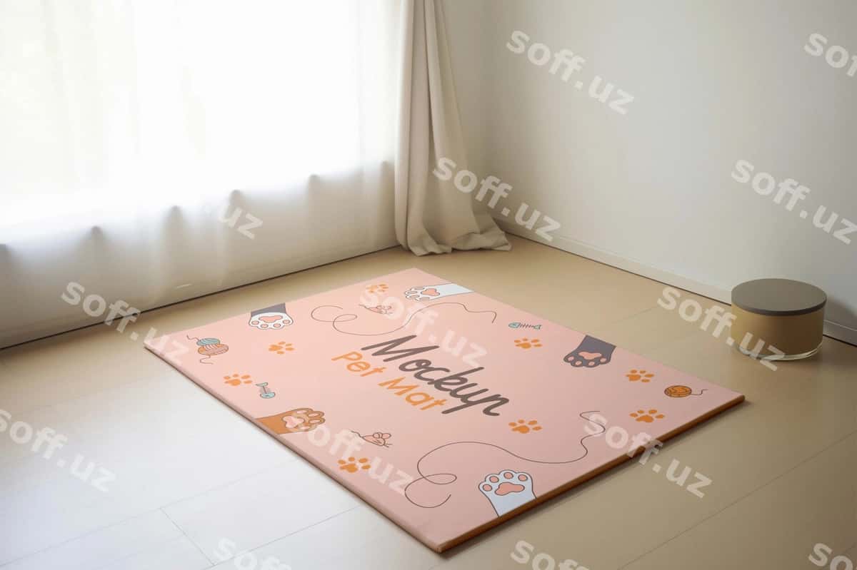 Bino mockup dizayni | Pet mat mockup design 1