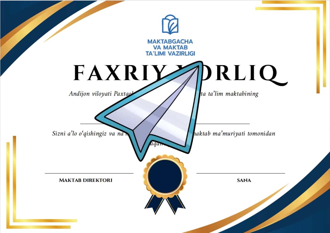 Faxriy yorliq 1