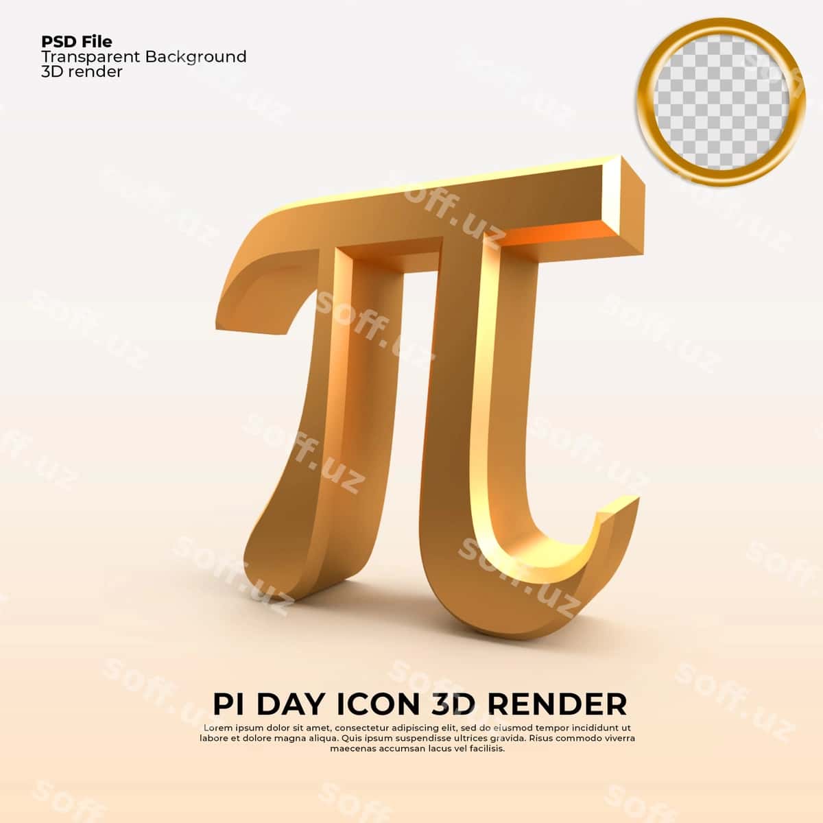 Pi kun 2022 3D render | Pi day 2022 3d render 1