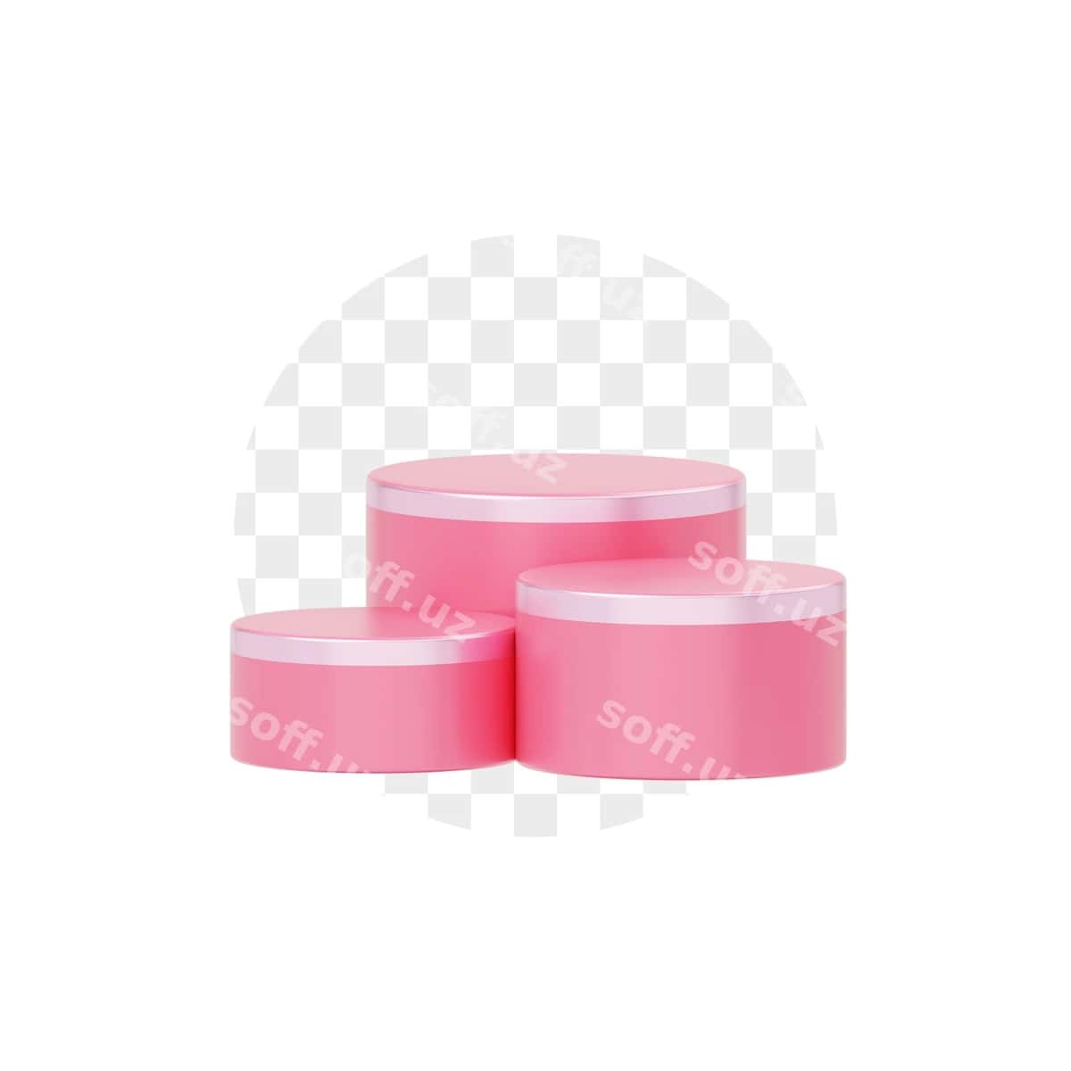 Pushti 3d podium shoucase | Pink 3d podium showcase 1