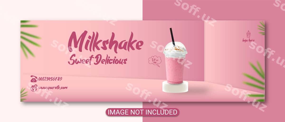 Pushti oq sutli kokteyli somon bilan | Pink white milkshake with straw it 1