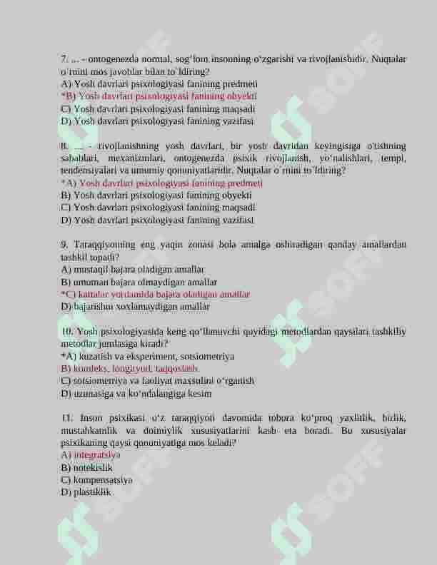 Psixologiya Test 2