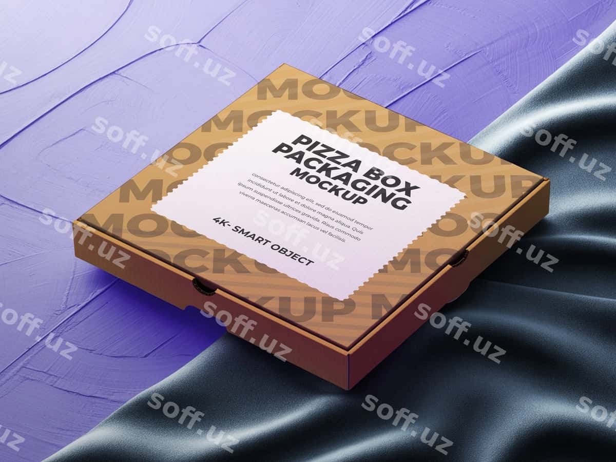 Pizza qutisi namunasi | Pizza box mockup 1
