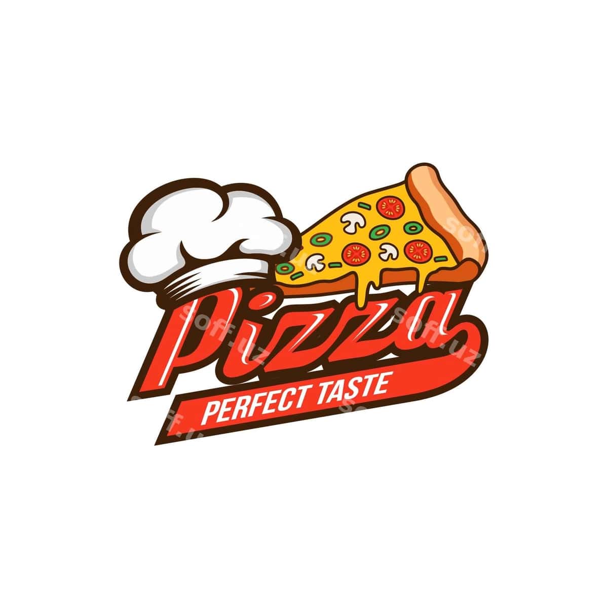 Pizza logotipi dizayni shabloni | Pizza logo design template 1