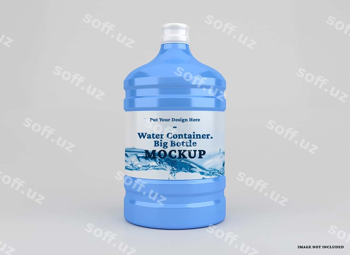 Plastik katta suv kontsyeyner namunasi | Plastic big water container mockup 1
