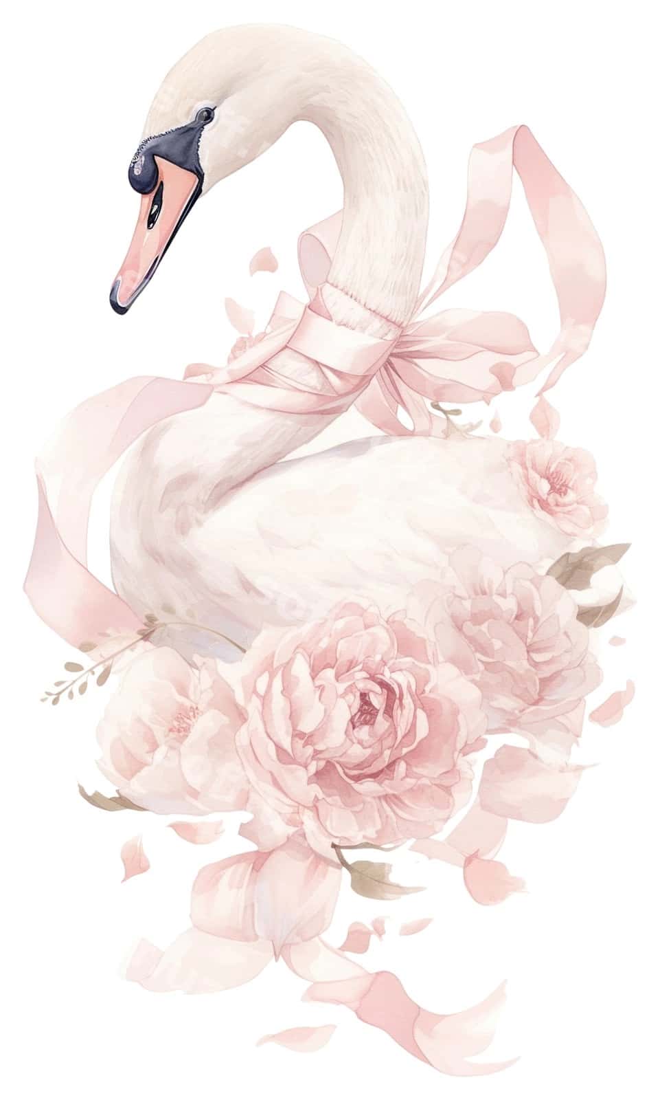 Png koketka oqqush to'y gulli hayvon | Png coquette swan wedding blossom animal 1