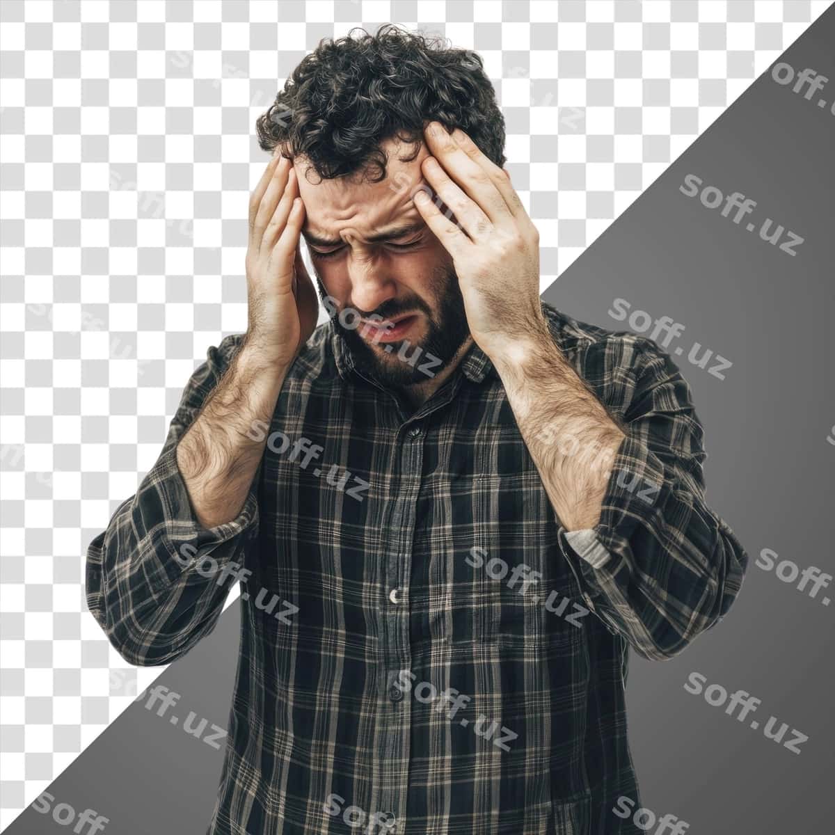 Png Haqiqiy erkak bosh og'rig'i foto og'riq | Png real man headache photo pain 1