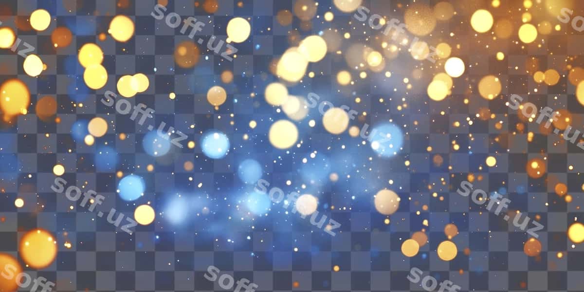 Png binofat bokeh yoritish fon | Png vibrant bokeh lights background 1