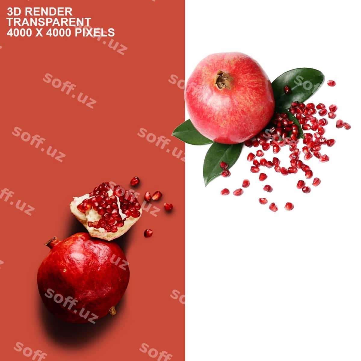 Anor suvi shaffof fonda | Pomegranate juice transparent background 1
