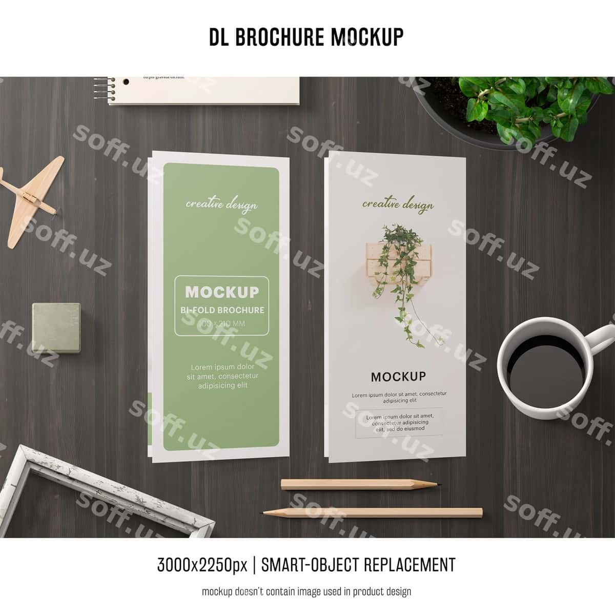 Portret dl broshyur mockup | Portrait dl brochure mockup 1