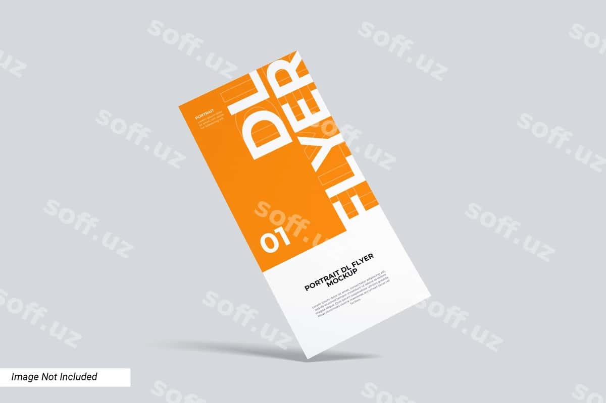 Portret dizayn flyer mockup | Portrait dl flyer mockup 1