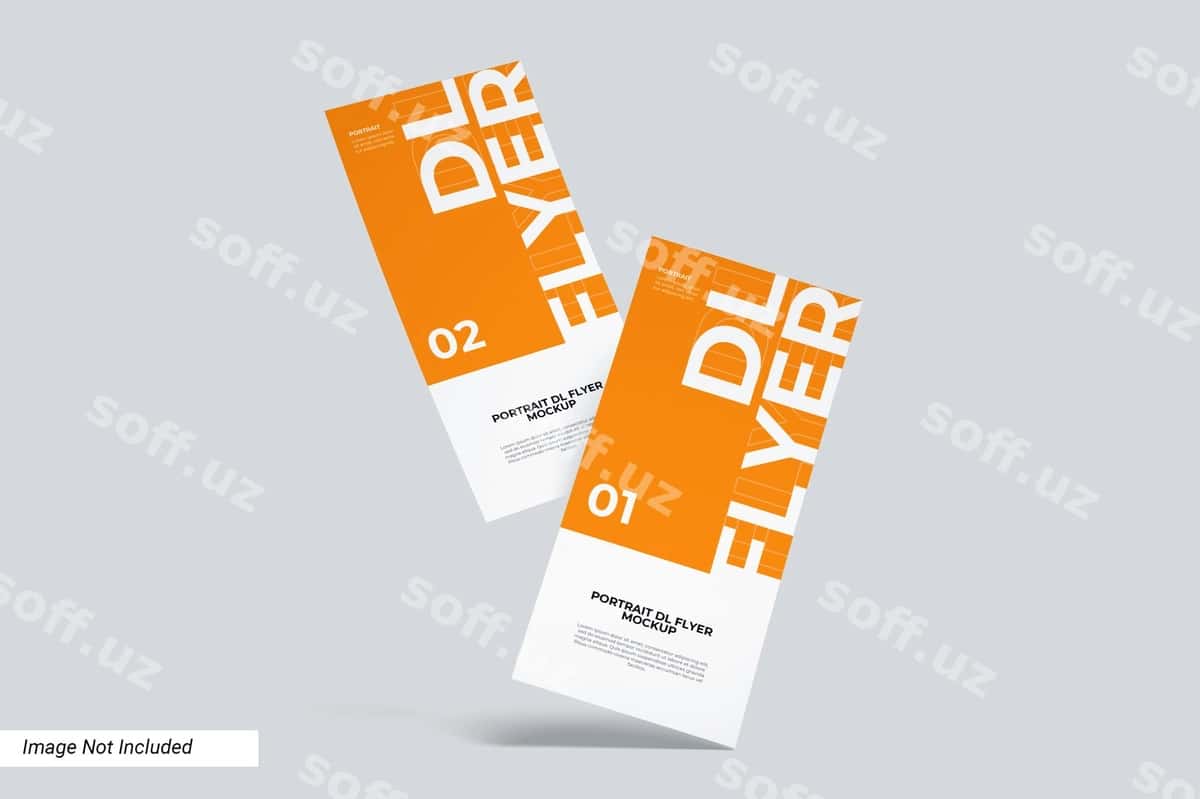 Portret dl flyer mockup | Portrait dl flyer mockup 1