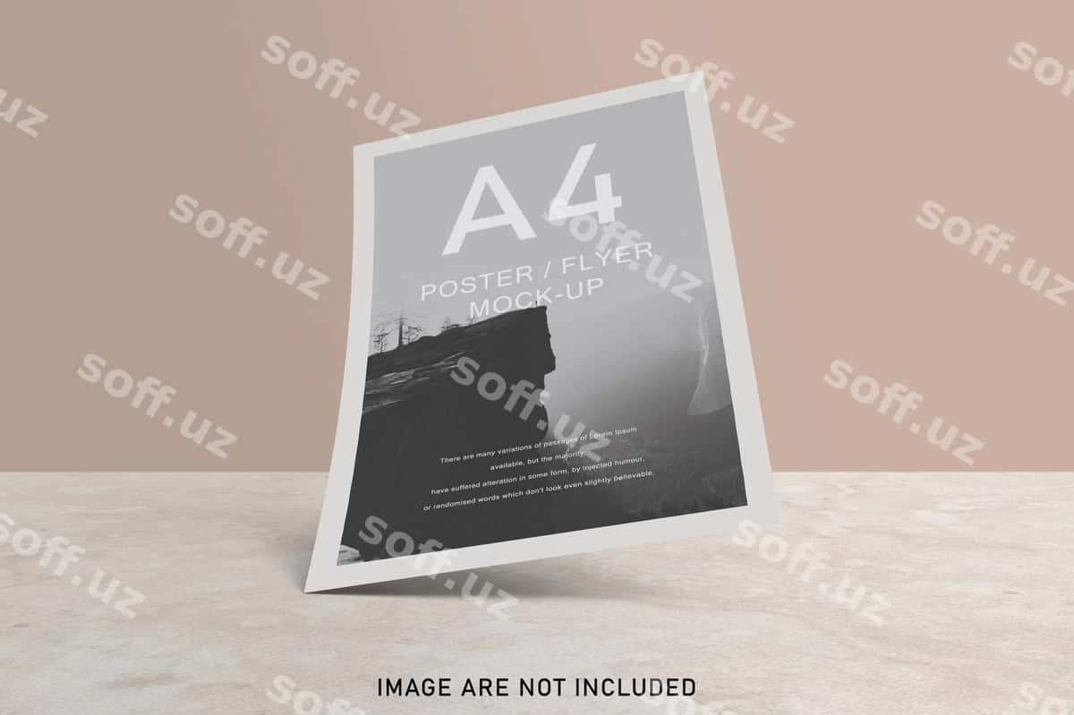 Poster mockupi yumshoq rangli | Posters mockup with soft color 1