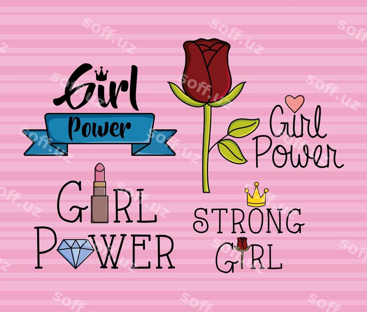 Power Girl stikerlar pop art stili | Power girl stickers pop art style 1