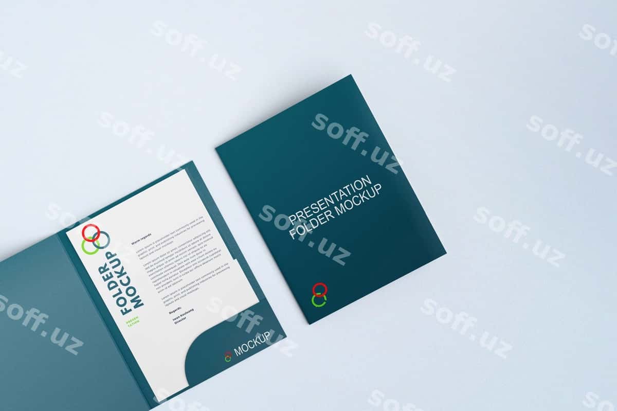 Prezentatsiya papkasi mockup | Presentation folder mockup 1