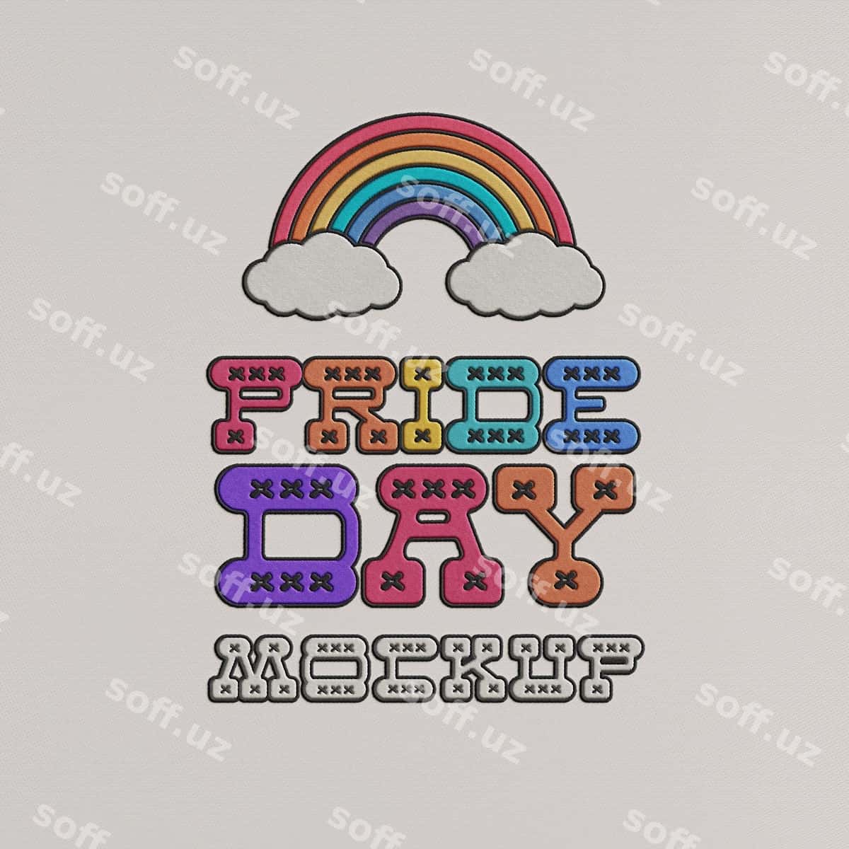 Pride day yamoq maketi dizayni | Pride day patch mockup design 1