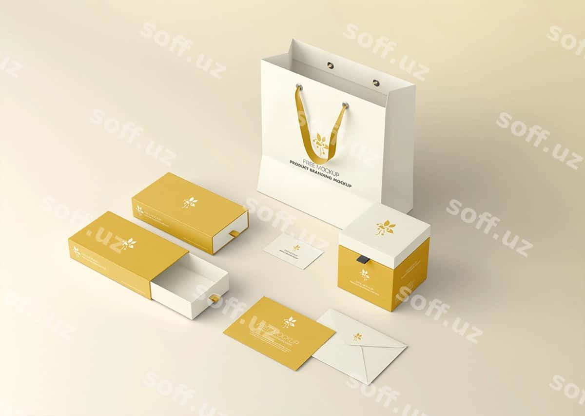Mahsulot brendlash PSD namunasi | Product branding psd mockup 1