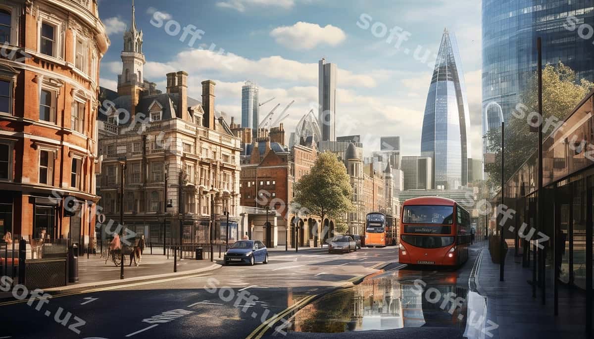 Loyiha proektsiyasi London shahri so'nggi atmosfera | Project mapping london city cool abiance 1