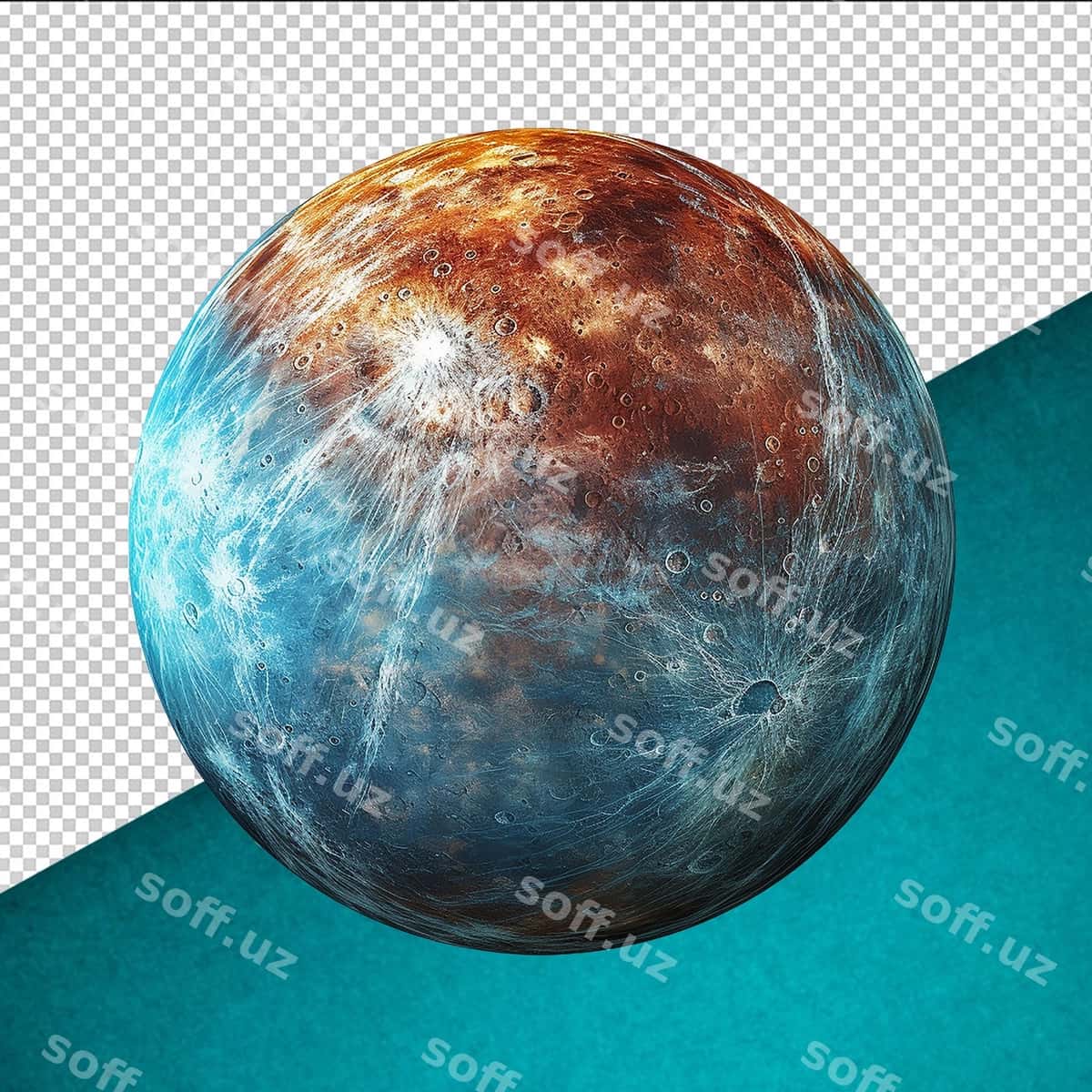 Psd 3d planeta shaffof orqa fonda | Psd 3d planet transparent background 1