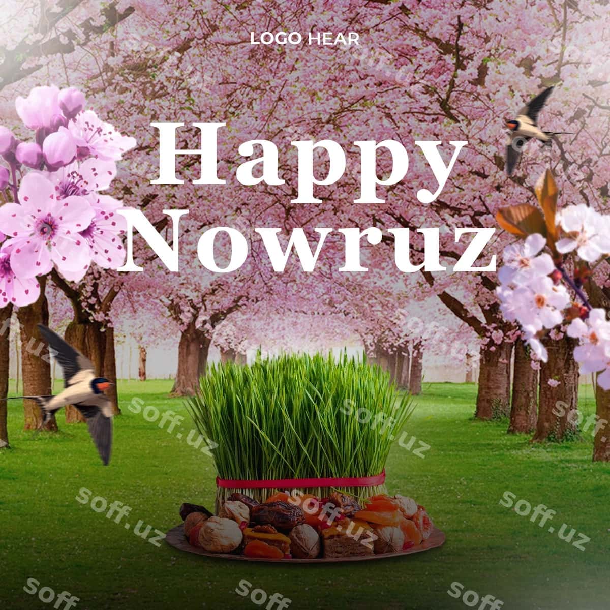 Psd Nowruz bayrami farovon Psd post | Psd happy nowruz holiday psd post 1