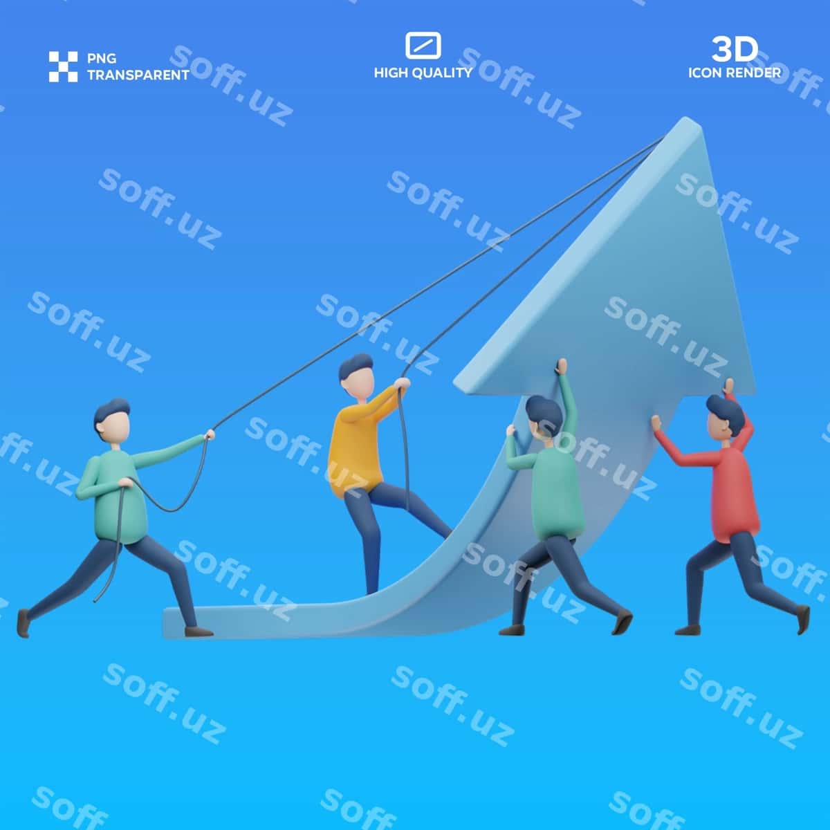 Psd hamkorlik 3d illustratsiyasi | Psd teamwork 3d illustration 1