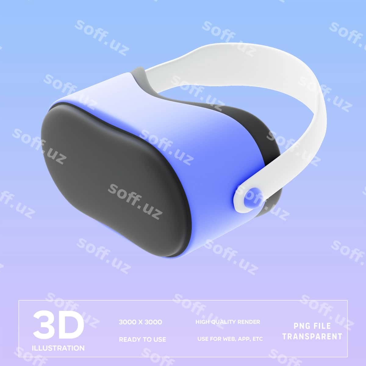 Psd VR ko'z qo'yishlari 3 o'lchovli illustratsiya | Psd vr glasses 3d illustration 1