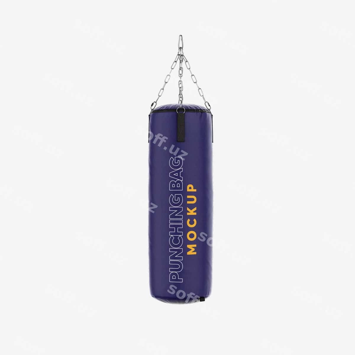 Shlagbaum shabloni premium shabloni | Punching bag mockup premium template 1