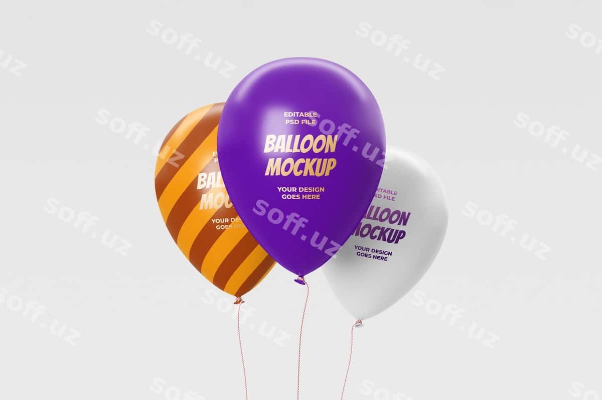 Binafsha rangli shar, so‘zlar yozilgan shar | Purple balloon with words ballon it 1
