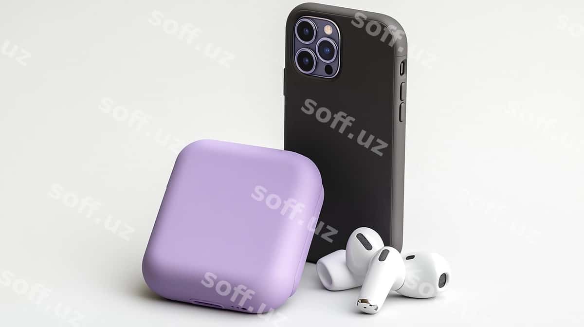 Pushti qoplantirilgan telefon bilan kamera bor binofat qutisi | Purple case with camera it white phone it 1