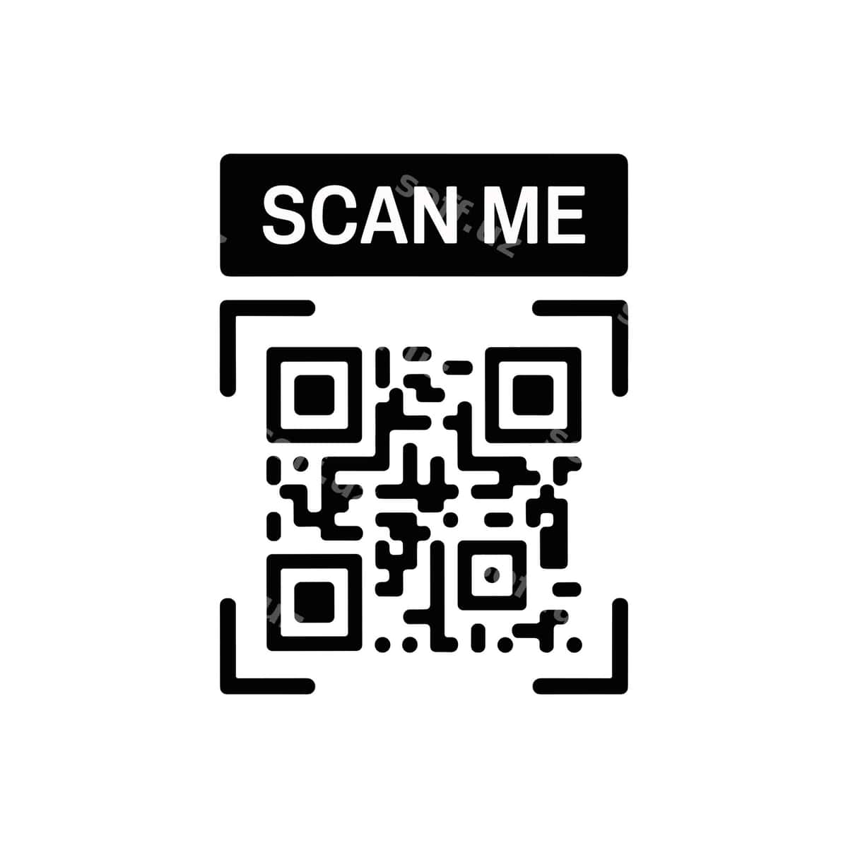 Meni skanerlash bo'yicha ko'rsatma bilan QR kodi | Qr code with scan me instruction 1