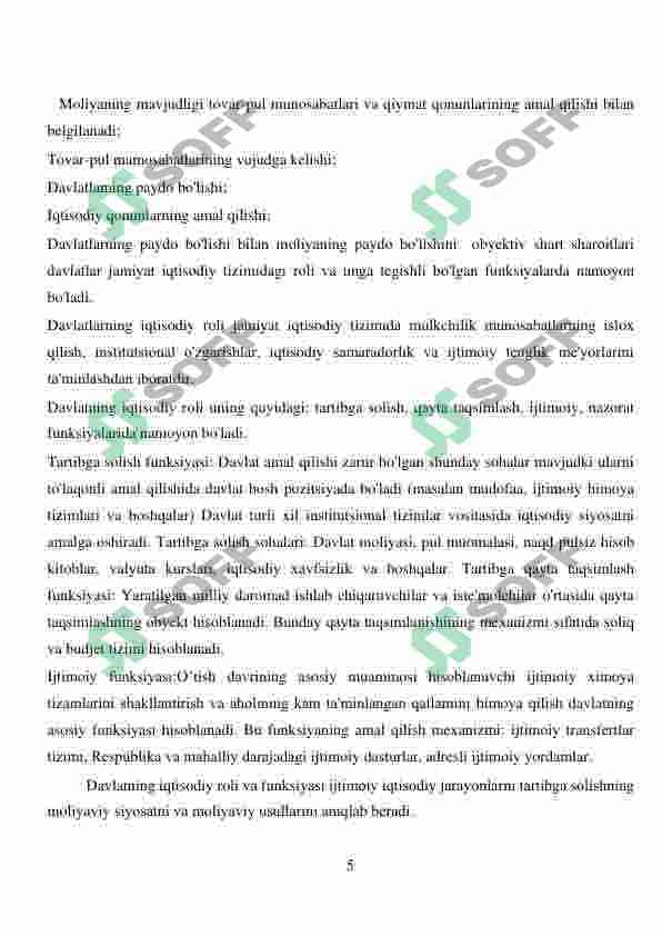 O'zbekistonda moliya tizimini takomillashtirish masalasi 5